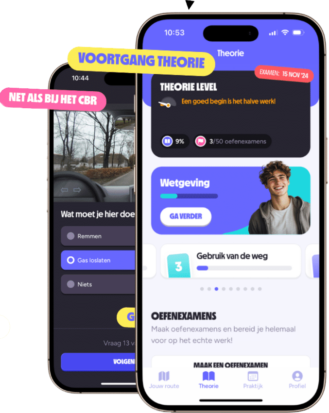 Theorie app onmyway passend bij rijles pakketten